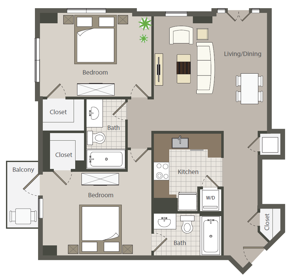 2.2D floor plan